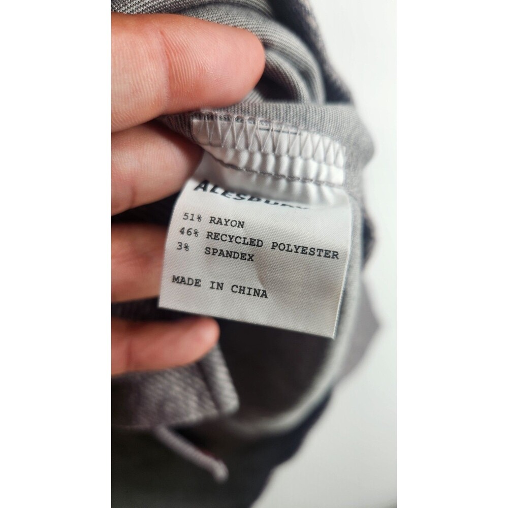 Alesbury Men's Grey Large Mountain Knit Flannel Shirt Long Sleeve‎ NWT - Picture 3 of 5